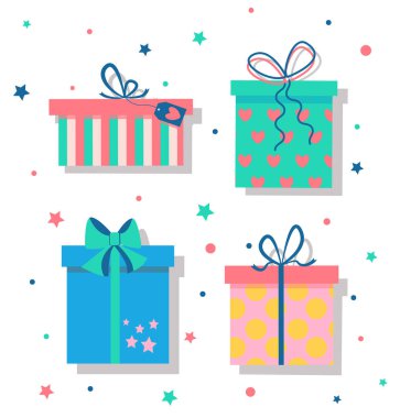 Beyaz arka planda kırmızı bayram konfetileri izole edildi