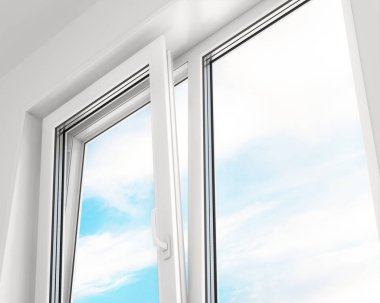 Pencereyi aç. PVC plastik. 3D çizim