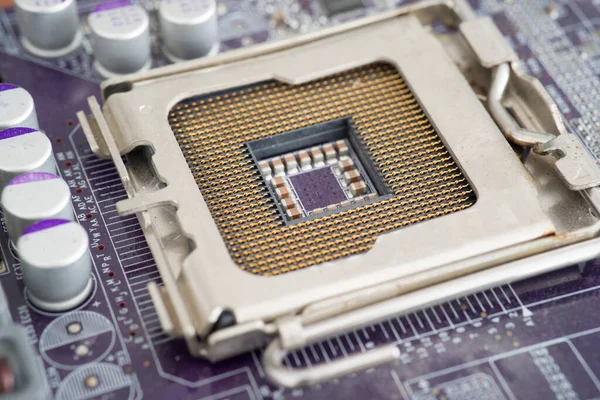 Primer Plano Del Socket Cpu — Foto de Stock