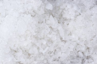 Makro yakın çekim kaba tuz dokusu arkaplanı 