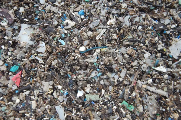 Mikroplastik Meer Sandstrand — Stockfoto
