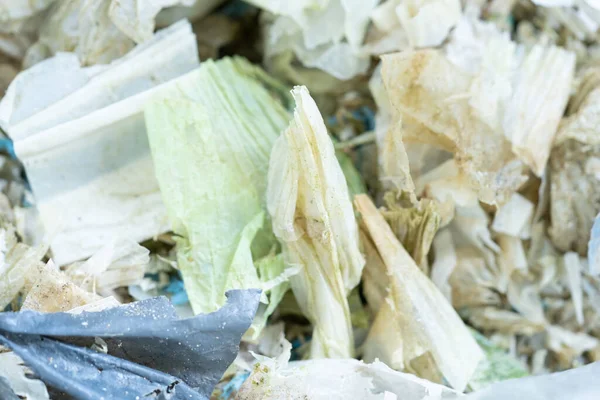 Plastiktütenabfall Für Das Recycling Abfallwirtschaftskonzept — Stockfoto