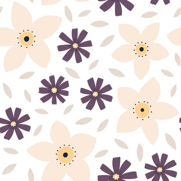 Ilustración Vectorial Patrón Floral Colorido — Archivo Imágenes Vectoriales