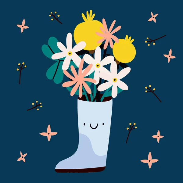 Εικονογράφηση Φορέας Πολύχρωμο Λουλουδάτο Μοτίβο — Διανυσματικό Αρχείο