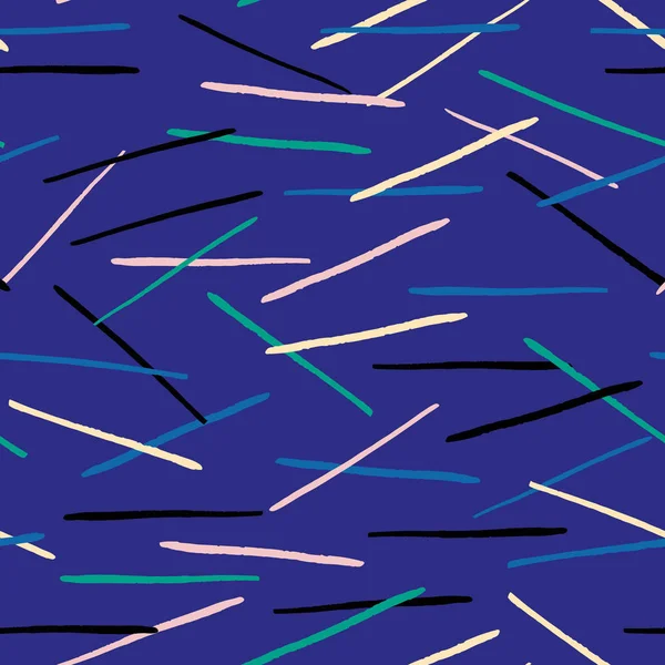混沌とした線で抽象的なシームレス パターン 別のインク線のベクトルの背景 — ストックベクタ