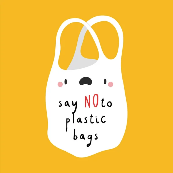 Bag Say Plastic Lettering Ecology Concept — Free Stock Photo