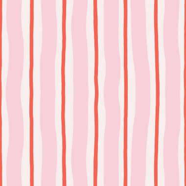 Dikey dalgalı çizgileri olan modern, pürüzsüz desen. Elle çizilmiş organik çizgileri olan soyut doku. Modern geometrik tasarım, tekstil baskıları, duvar kağıtları, ambalaj kağıtları ve arka planlar için mükemmel.