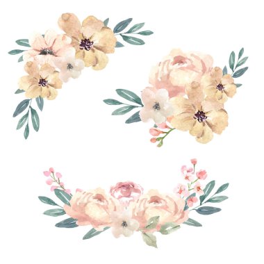 Metin ve vektör illüstrasyonlu şık çiçek şablonu tasarımı