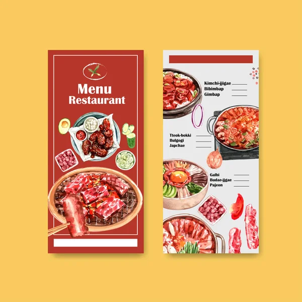 Κομψό Φυλλάδια Διάφορα Σχέδια Πρότυπο Τροφίμων Κείμενο Διανυσματική Απεικόνιση — Διανυσματικό Αρχείο