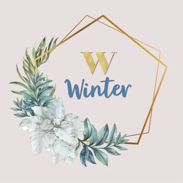 Stilvolles Winter Template Design Mit Text Vektorillustration — Stockvektor