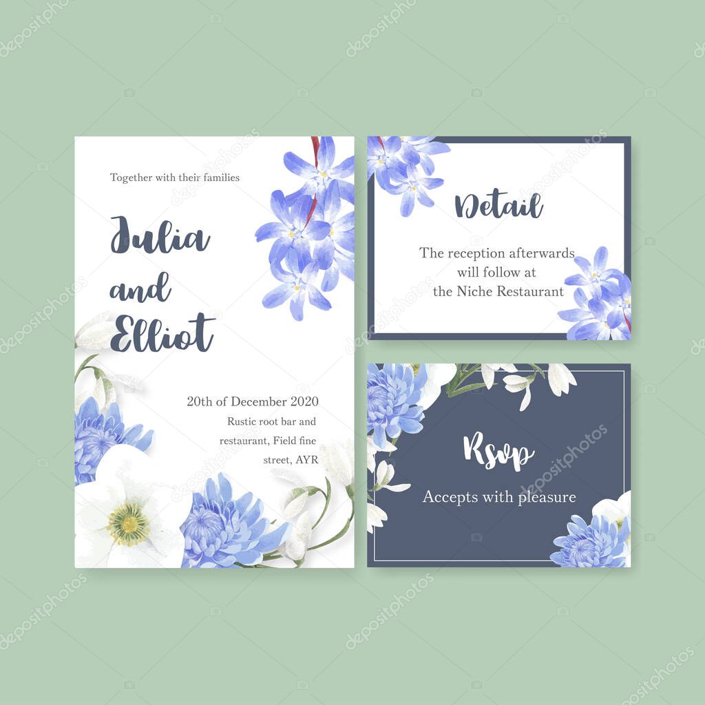 stylish Wedding cards template design with text, vector illustration