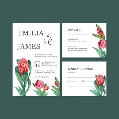 Modaya uygun düğün kartları tasarımı metin, vektör illüstrasyonu