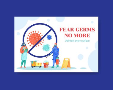 stil dezenfeksiyon şablon tasarımı metin, vektör illüstrasyonu