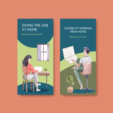 stilli ev şablonu tasarımı metin, vektör illüstrasyonu