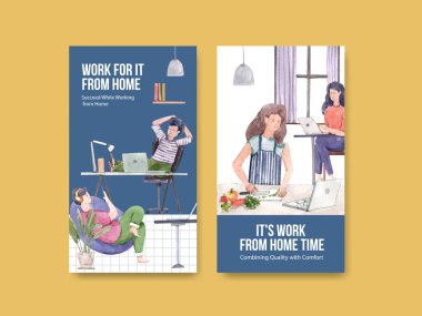 stilli ev şablonu tasarımı metin, vektör illüstrasyonu