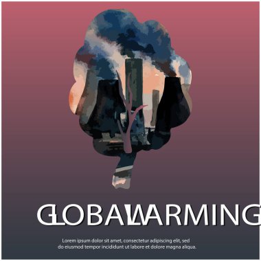 Metin ve vektör illüstrasyonlu Küresel şablon tasarımını stil et