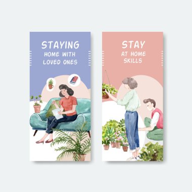 stilli ev şablonu tasarımı metin, vektör illüstrasyonu