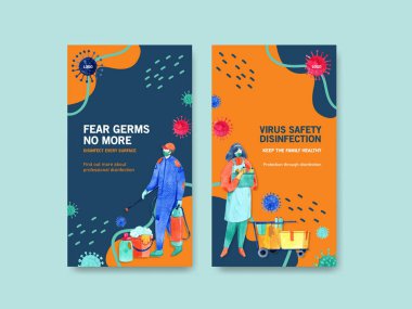 stil dezenfeksiyon şablon tasarımı metin, vektör illüstrasyonu