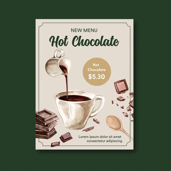 Стильний Дизайн Шоколадного Плакату Текстом Векторні Ілюстрації — стоковий вектор