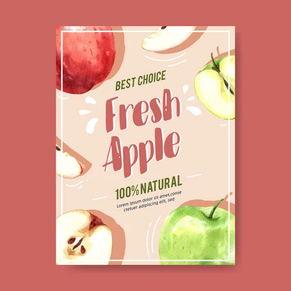 Diseño Elegante Plantilla Póster Frutas Con Texto Ilustración Vectorial — Vector de stock