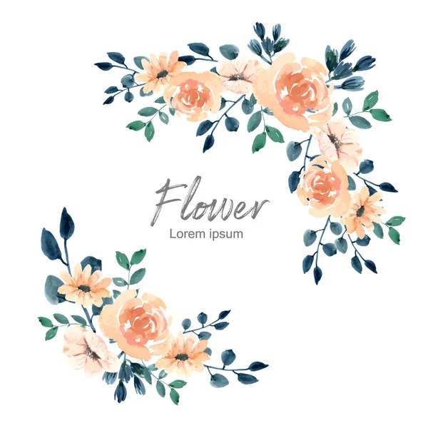 Stijlvolle Bloemen Template Ontwerp Vector Illustratie — Stockvector