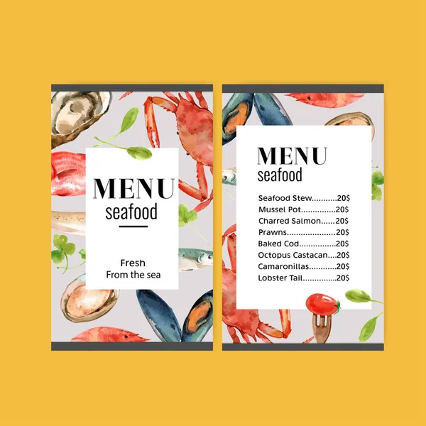 Design Modelo Menu Comida Elegante Com Texto Ilustração Vetorial — Vetor de Stock