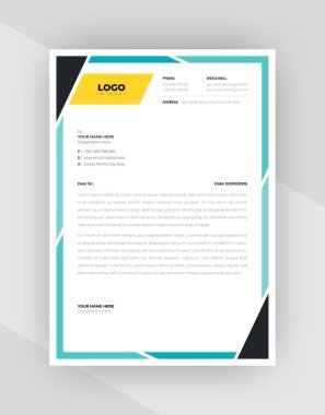 yaratıcı antet şablon tasarımı, şablon vektörü