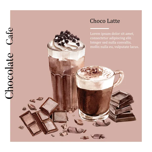 Design Modelo Composição Chocolate Elegante Com Texto Ilustração Vetorial —  Vetores de Stock