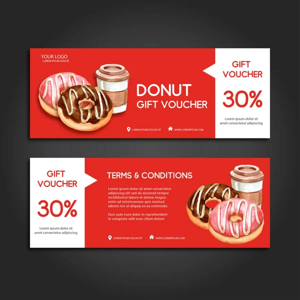 stylish fast food vouchers template design with text, vector illustration