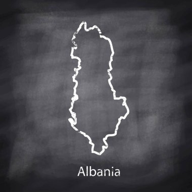 Koyu arkaplanda haritanın beyaz çizgisi