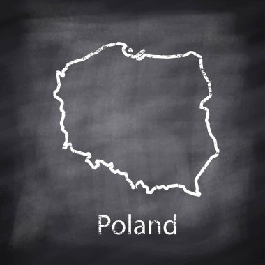 Koyu arkaplanda haritanın beyaz çizgisi