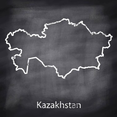 Koyu arkaplanda haritanın beyaz çizgisi