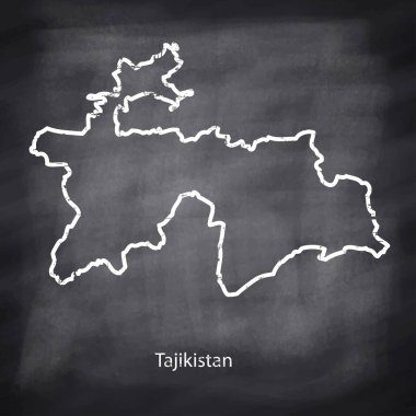 Koyu arkaplanda haritanın beyaz çizgisi