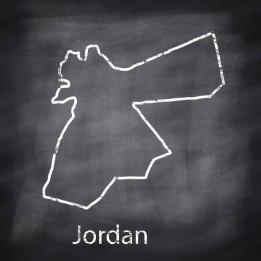 Koyu arkaplanda haritanın beyaz çizgisi