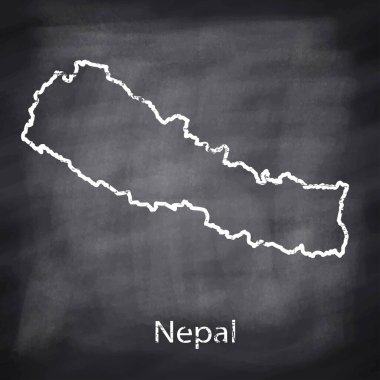 Koyu arkaplanda haritanın beyaz çizgisi