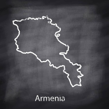 Koyu arkaplanda haritanın beyaz çizgisi