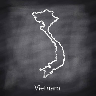 Koyu arkaplanda haritanın beyaz çizgisi