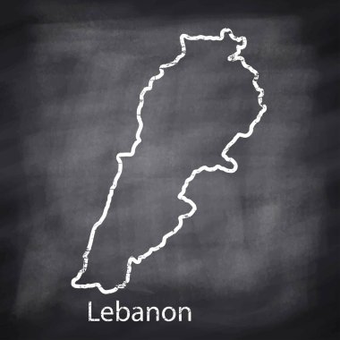 Koyu arkaplanda haritanın beyaz çizgisi