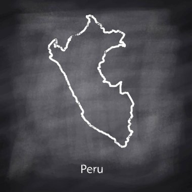 Koyu arkaplanda haritanın beyaz çizgisi