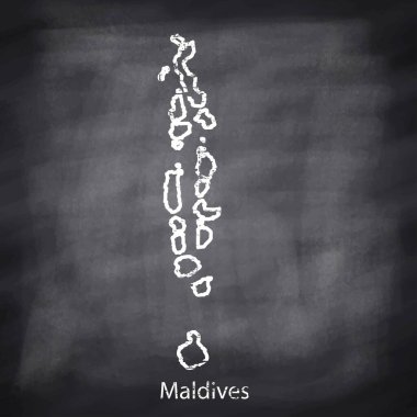 Koyu arkaplanda haritanın beyaz çizgisi