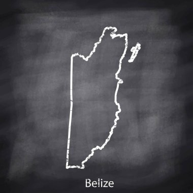 Koyu arkaplanda haritanın beyaz çizgisi