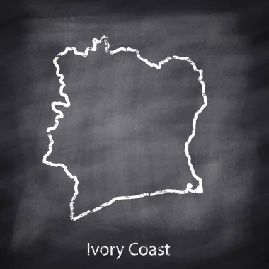 Koyu arkaplanda haritanın beyaz çizgisi