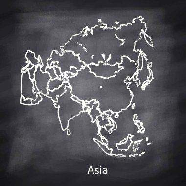 Koyu arkaplanda haritanın beyaz çizgisi