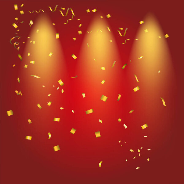 3D red Christmas background template design, vector illustration