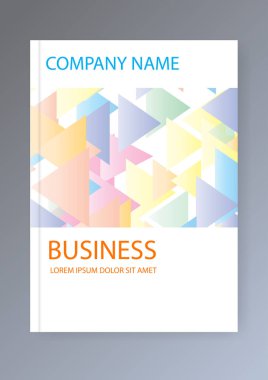 İş tasarımı kitabı için metin ve vektör illüstrasyonlu kapak şablonu 