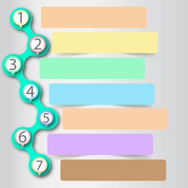 Metin ve vektör illüstrasyonlu 3d iş şeması 