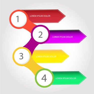 Metin ve vektör illüstrasyonlu 3d iş şeması 