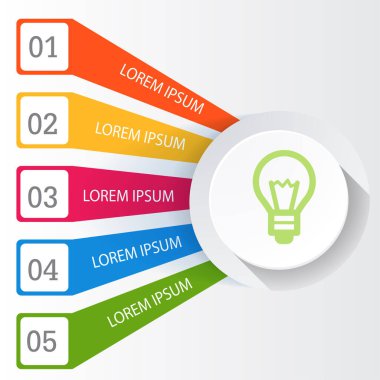 Metin ve vektör illüstrasyonlu 3d iş şeması 