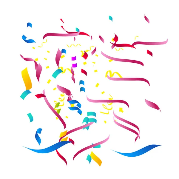 Confettis Colorés Fond Blanc Conception Modèle Illustration Vectorielle — Image vectorielle