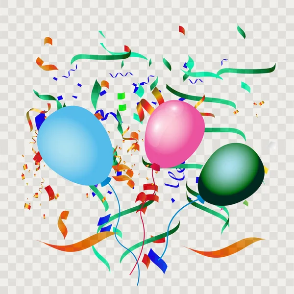 Χρωματιστά Κομφετί Μπαλόνια Χωρίς Σχεδιασμό Προτύπου Φόντου Διανυσματική Απεικόνιση — Διανυσματικό Αρχείο